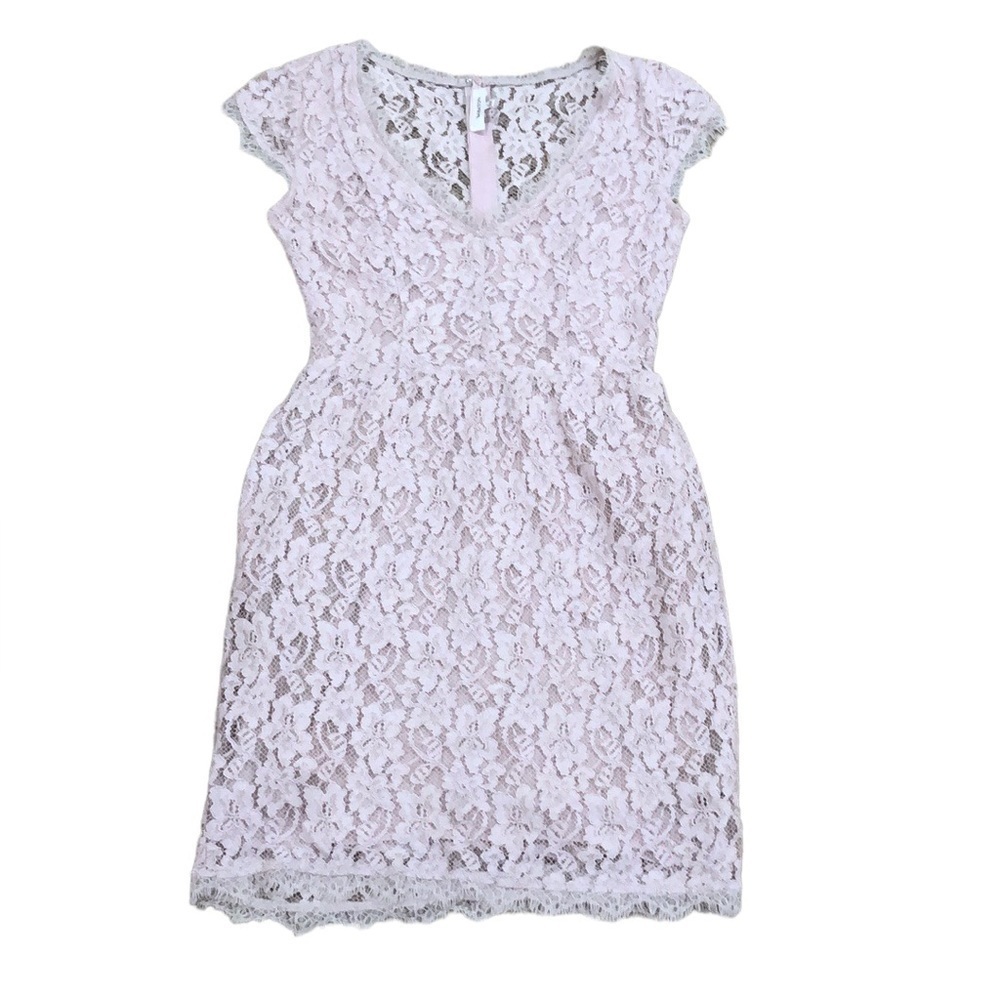 Babaton Tobias Mini Dress Size 4 Floral Lace Pastel Lilac